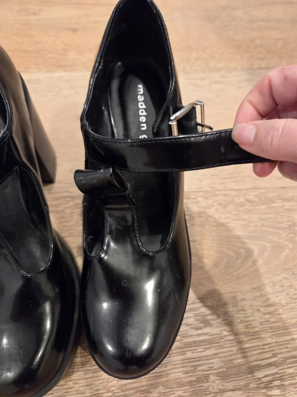 Steve Madden Black Platform Mary Jane Shoes - Picture 5 of 5